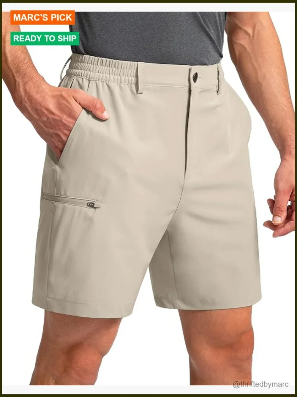 Men's Stretch Quick Dry Golf Shorts with 6 Pockets for Hiking Work